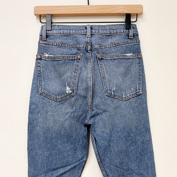 Reformation Hepburn High & Skinny Jeans in Medium Wash Distressing size 25 - Picture 8 of 12